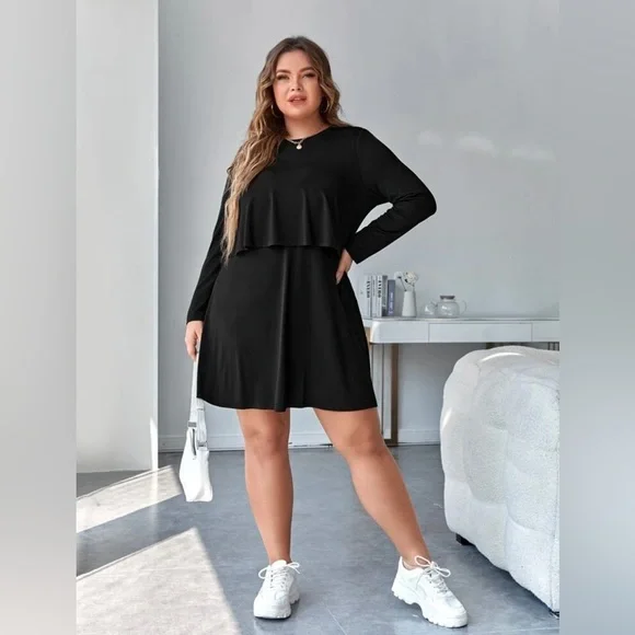 knee length dresses for ladies Plus Size Tiered Maxi Dress – 2020AVE main image 0